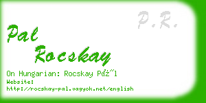 pal rocskay business card